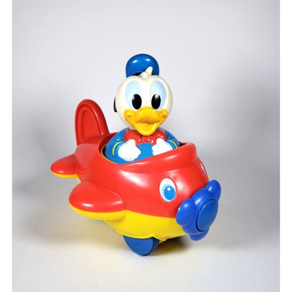 Vintage Disney Arco Red Plane Donald Duck Wobble Weighted Bottom Toy  B - Picture 1 of 11